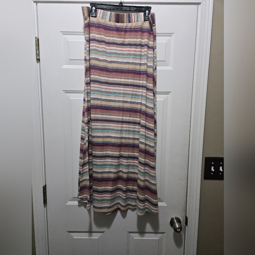 Striped Multicolor Maxi Skirt